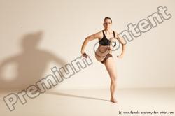 Underwear Martial art Woman White Moving poses Average long colored Dynamic poses Academic